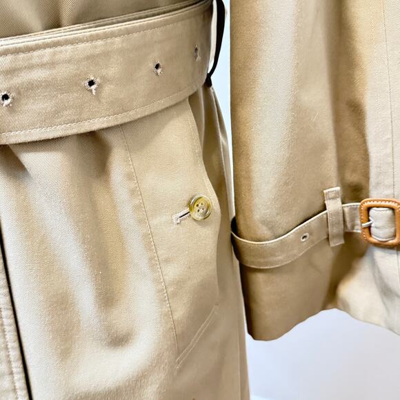Burberry Heritage Trench Coat Vintage Classic Size 8 Long Vintage 90s Designer - Picture 16 of 16